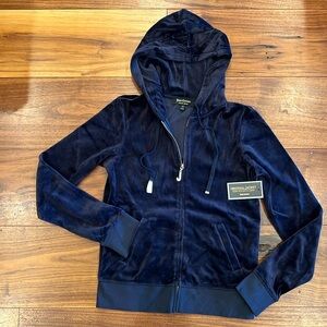 Juicy Couture original J Bling velour jacket. Regal blue, NWT! Stunning, rare!